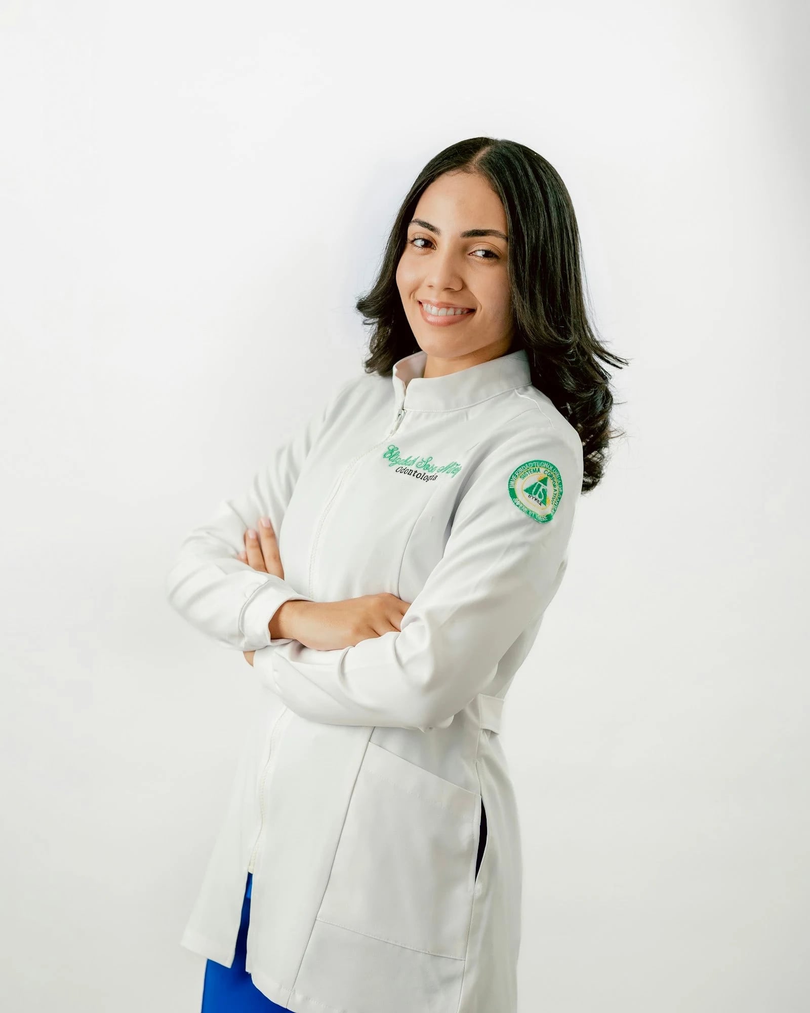 Dentist in a white coat